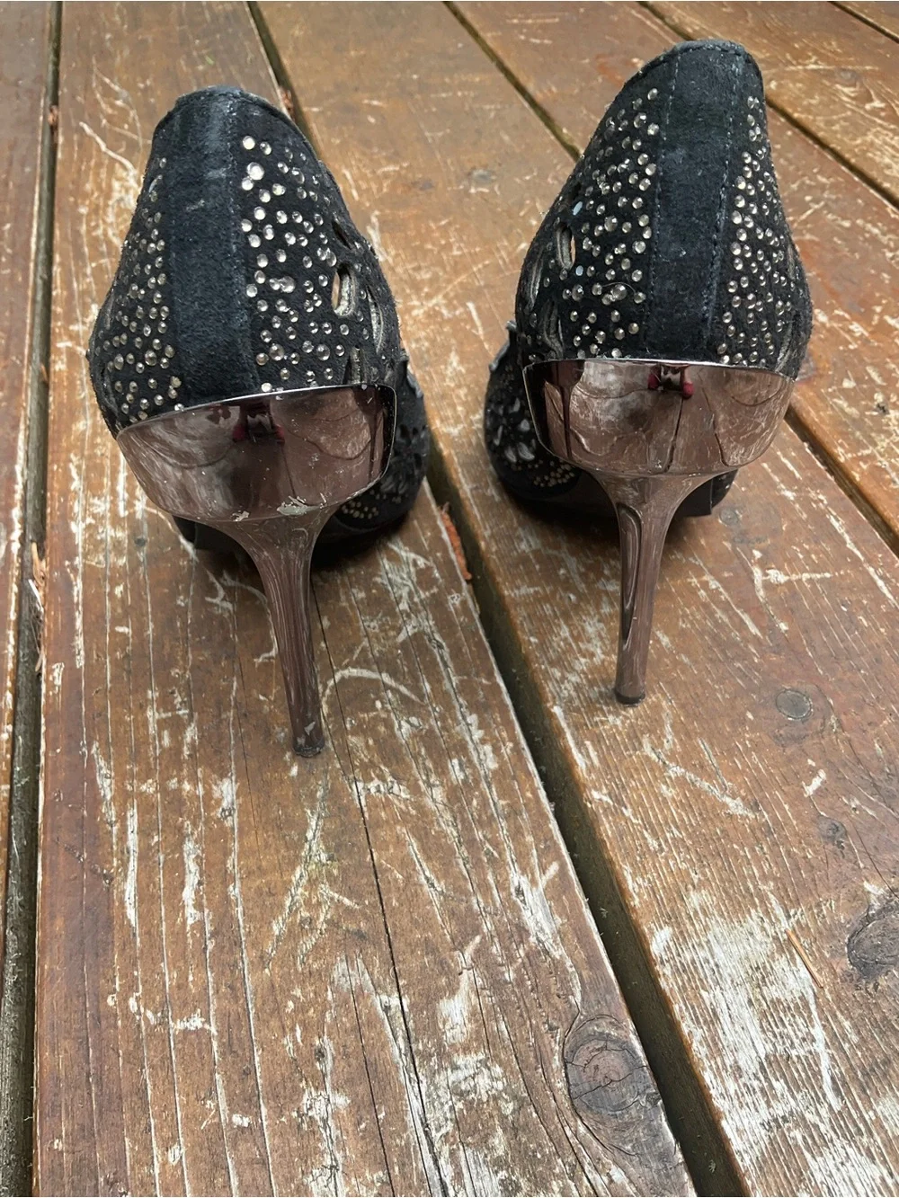 BCBGMaxAzria Rhinestone Heels
